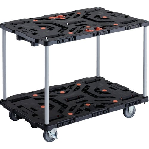 トラスコ中山 連結式樹脂製2段台車 ビートル 900X600 自在3輪 内2輪ストッパー付 とめたろう付 ハンドルなし BT920J3S2-E100T 樹脂製平台車(連結タイプ) トラスコ中山 連結式樹脂製2段台車 ビートル 900X600 自在3輪 内2輪ストッパー付 とめたろう付 ハンドルなし BT920J3S2-E100T 樹脂製平台車(連結タイプ)