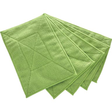 【CAINZ-DASH】トラスコ中山 マイクロファイバーカラー雑巾（５枚入）　緑 MFCT5P-GN【別送品】