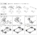 【CAINZ-DASH】トラスコ中山 ＯＣドーリー　５０Ｌオリコン用　エラストマー車輪　４輪自在　片側ガード無し　ブルー OCD-50B-B【別送品】