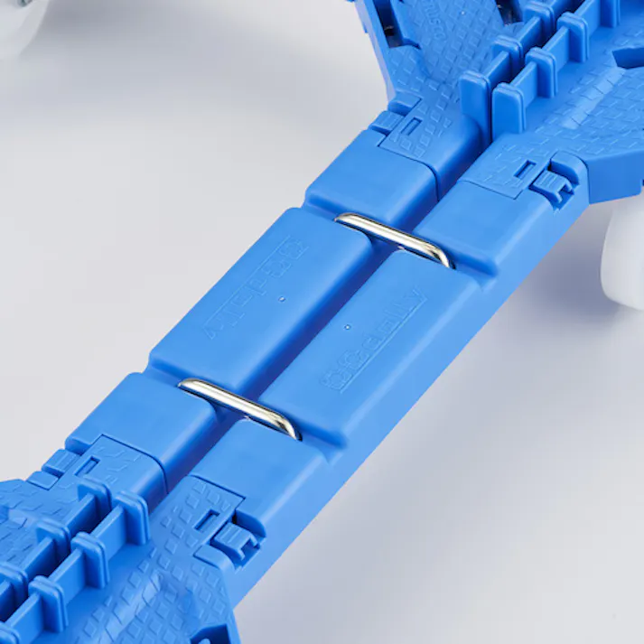 【CAINZ-DASH】トラスコ中山 OCドーリー 50Lオリコン用 エラストマー車輪 4輪自在ストッパー付 片側ガード無し ブルー OCD-50BS-B【別送品】