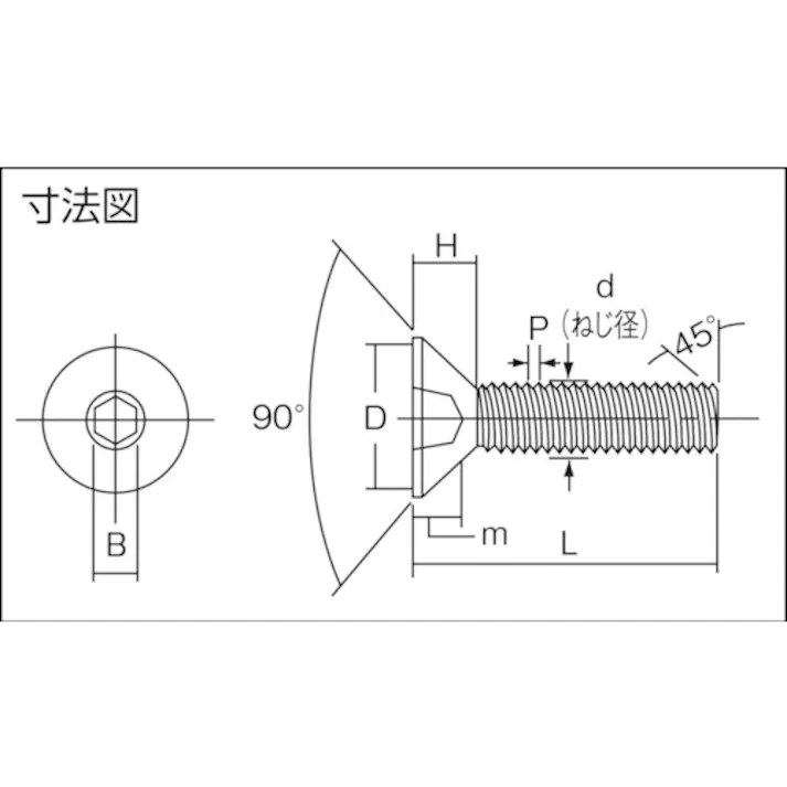 【CAINZ-DASH】トラスコ中山 六角穴付皿ボルト ステンレス M3×6 54本入 B129-0306【別送品】