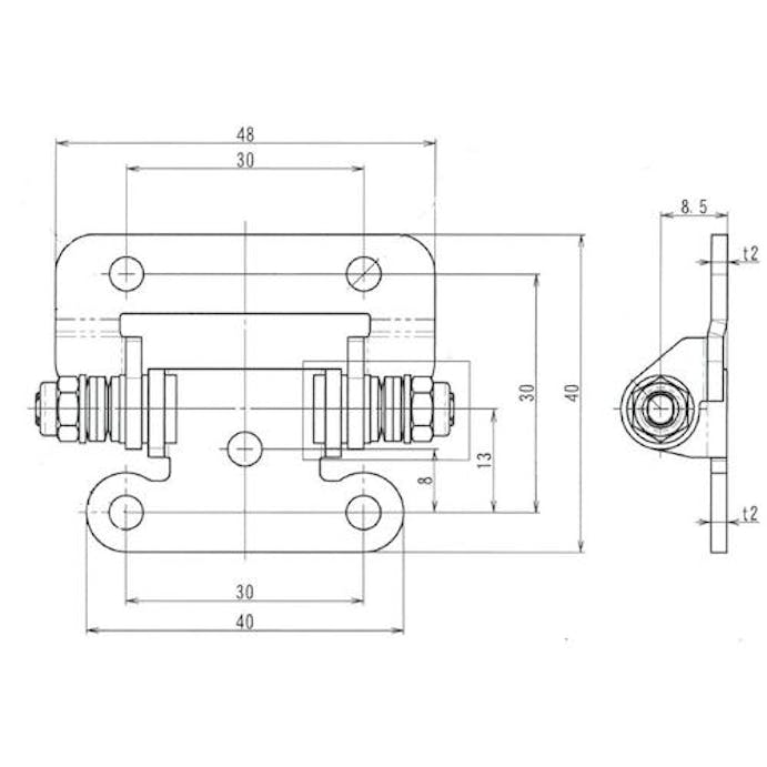 【CAINZ-DASH】トラスコ中山 トルクヒンジ　１．２～２．１Ｎｍ（２個入） T15STH【別送品】