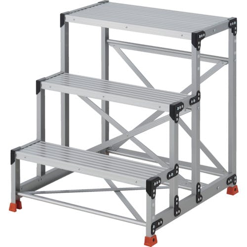 トラスコ中山 作業用踏台 3段 ステップ奥行200 高さ0.90m 天板800X400 TSF-389 作業台 トラスコ中山 作業用踏台 3段 ステップ奥行200 高さ0.90m 天板800X400 TSF-389 作業台