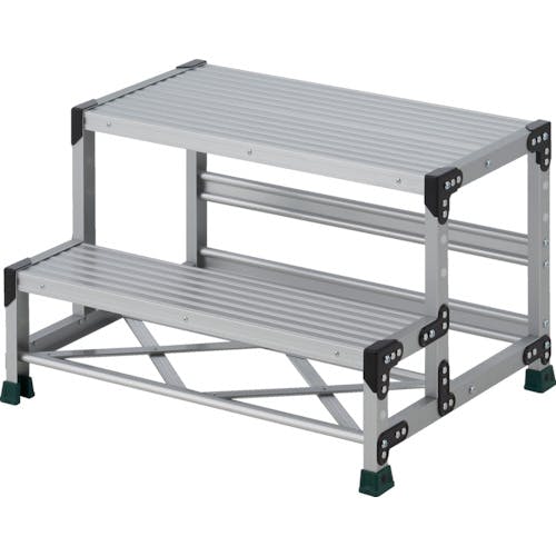 トラスコ中山 作業用踏台 2段 ステップ奥行200 高さ0.50m 天板800X400 TSF-285 作業台 トラスコ中山 作業用踏台 2段 ステップ奥行200 高さ0.50m 天板800X400 TSF-285 作業台