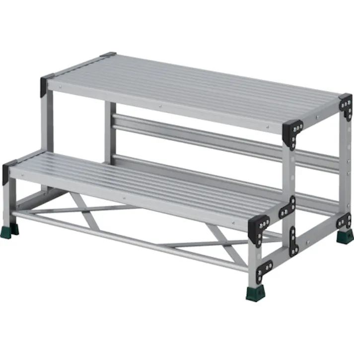 【CAINZ-DASH】トラスコ中山 作業用踏台 2段 ステップ奥行200 高さ0.50m 天板1000X400 TSF-2105【別送品】