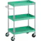 【CAINZ-DASH】トラスコ中山 ツールワゴン フェニックスワゴン 抗ウィルスハンドル 省音 600X400XH880 3段 ヤンググリーン PEW-963A-YG【別送品】