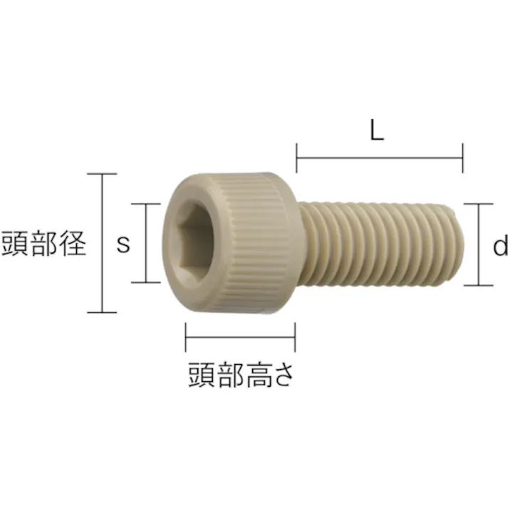 【CAINZ-DASH】トラスコ中山 ポリエーテルエーテルケトン(PEEK)六角穴付ボルト M3X10 50本入 BPEEK-CBM3X10【別送品】