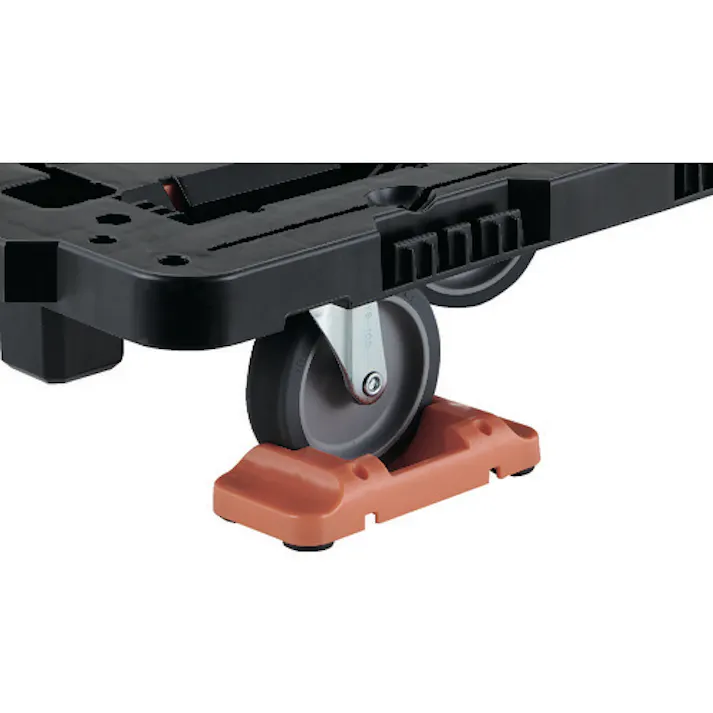 【CAINZ-DASH】トラスコ中山 連結式樹脂製2段台車 ビートル 700X450 自在5輪 コボレ止めセット とめたろう付 ハンドルなし BT720KJ5-E100T【別送品】