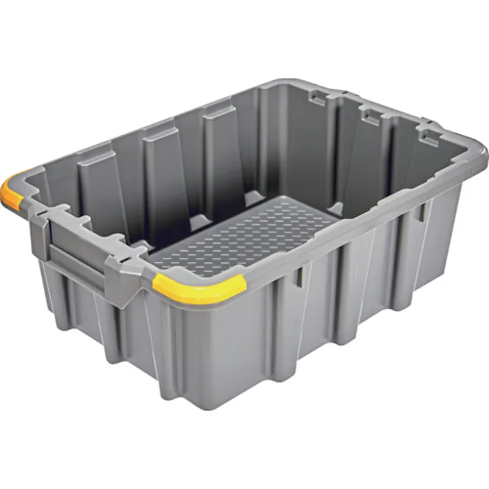 【CAINZ-DASH】トラスコ中山 ネスティング・スタッキングコンテナ10L グレー HNESTA10GY【別送品】