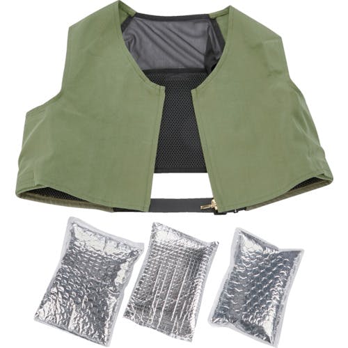 トラスコ中山 アイシングベスト前面コットンタイプ 保冷剤3個セット WICEV-SET 夏用ベスト(夏用ベスト) トラスコ中山 アイシングベスト前面コットンタイプ 保冷剤3個セット WICEV-SET 夏用ベスト(夏用ベスト)