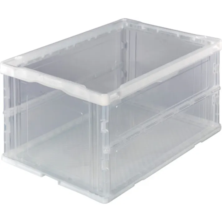 【CAINZ-DASH】トラスコ中山 オリコン 薄型折りたたみコンテナ 75L 透明 TR-O75B-TM【別送品】