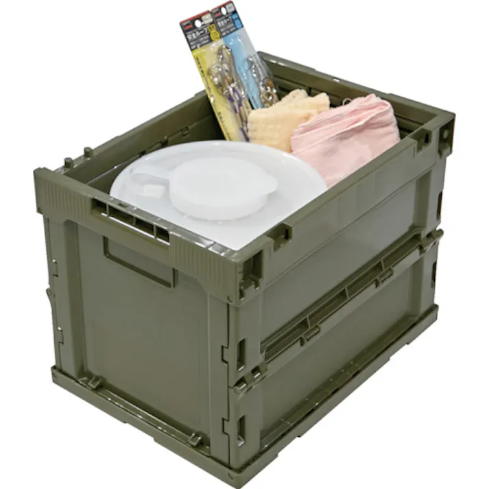 【CAINZ-DASH】トラスコ中山 オリコン α折りたたみコンテナ 20L OD色 TR-S20-OD【別送品】