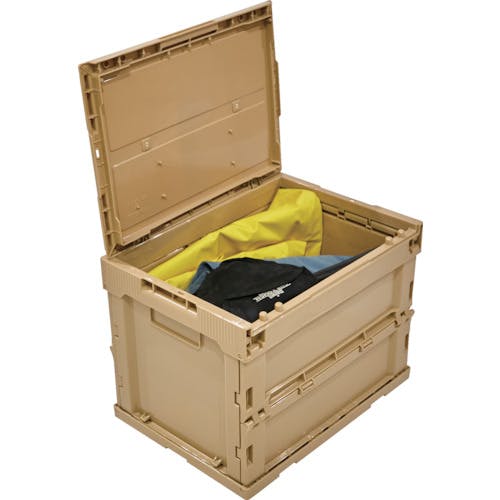 CAINZ-DASH】トラスコ中山 オリコン α折りたたみコンテナ フタ付