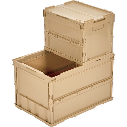 CAINZ-DASH】トラスコ中山 オリコン α折りたたみコンテナ フタ付