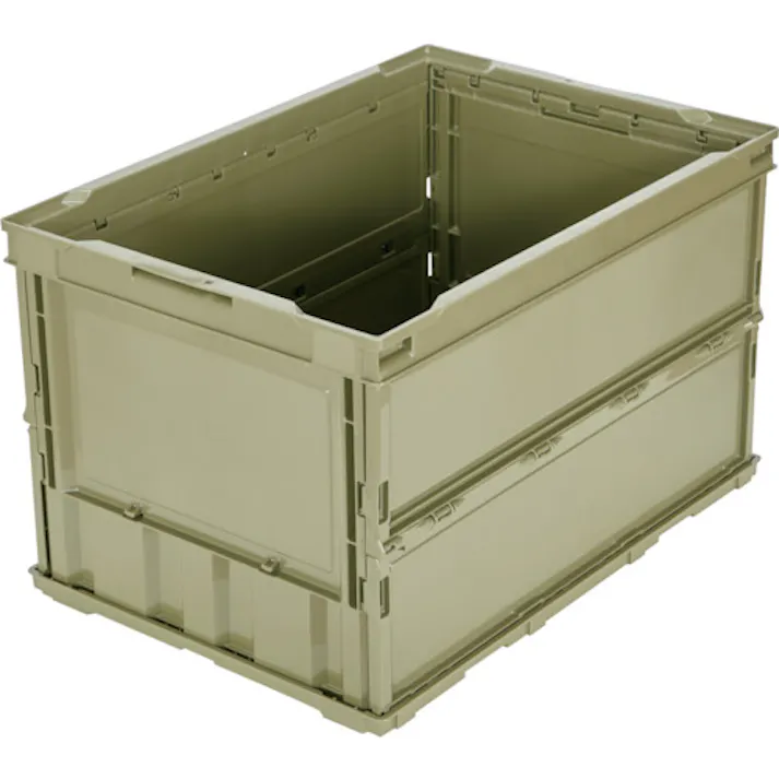 【CAINZ-DASH】トラスコ中山 オリコン 薄型折りたたみコンテナ 50L OD色 TR-O50B-OD【別送品】