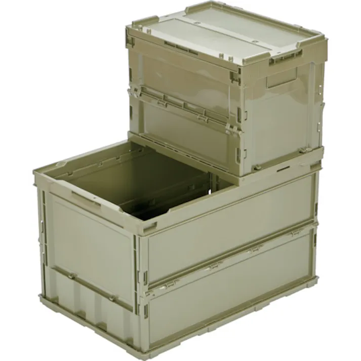 【CAINZ-DASH】トラスコ中山 オリコン 薄型折りたたみコンテナ 50L OD色 TR-O50B-OD【別送品】
