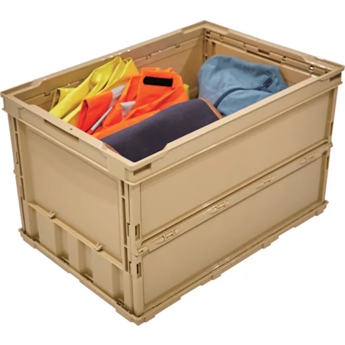 【CAINZ-DASH】トラスコ中山 オリコン 薄型折りたたみコンテナ 50L LS色 TR-O50B-LS【別送品】