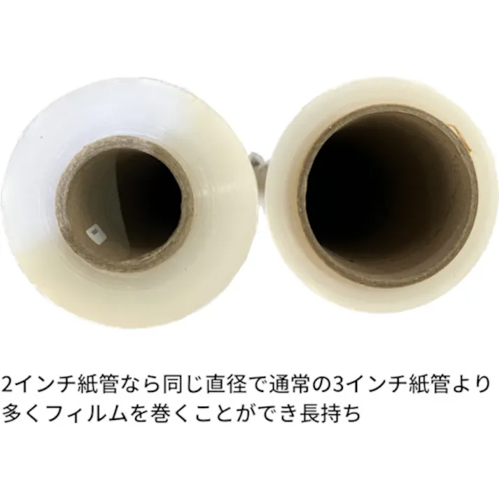 【CAINZ-DASH】トラスコ中山 2インチ紙管ストレッチフィルム18μX500MMX450M P2CS-18-500【別送品】