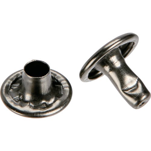 トラスコ中山 大カシメ スチール 黒ニッケルメッキ 9mm 足長8.5mm 30組入 (ブリスターパック入) P-THP-CBN8.5 ハトメ トラスコ中山 大カシメ スチール 黒ニッケルメッキ 9mm 足長8.5mm 30組入 (ブリスターパック入) P-THP-CBN8.5 ハトメ
