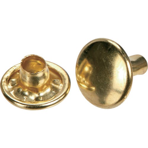 トラスコ中山 大カシメ スチール 真鍮メッキ 9mm 足長11.5mm 30組入 (ブリスターパック入) P-THP-CB11.5 ハトメ トラスコ中山 大カシメ スチール 真鍮メッキ 9mm 足長11.5mm 30組入 (ブリスターパック入) P-THP-CB11.5 ハトメ