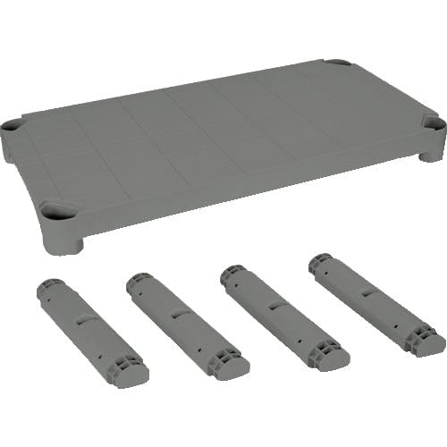 トラスコ中山 プラ棚用 棚板セット 棚板間隔高さ515mm用脚4本付 アーセナルグレー TPT-344S-DG プラスチック棚用オプション トラスコ中山 プラ棚用 棚板セット 棚板間隔高さ515mm用脚4本付 アーセナルグレー TPT-344S-DG プラスチック棚用オプション