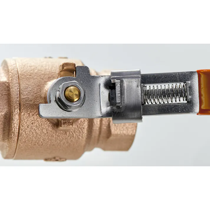 【CAINZ-DASH】トラスコ中山 ロック機構付きボールバルブ フルボア(大流量)タイプ(400型・青銅)11/4 BAV-LSF32A【別送品】