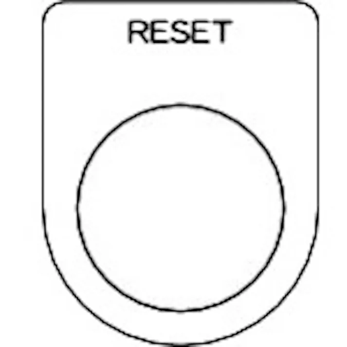 【CAINZ-DASH】トラスコ中山 スイッチ銘板 RESET 黒 φ22.5(5枚入り) P22-37-5P【別送品】