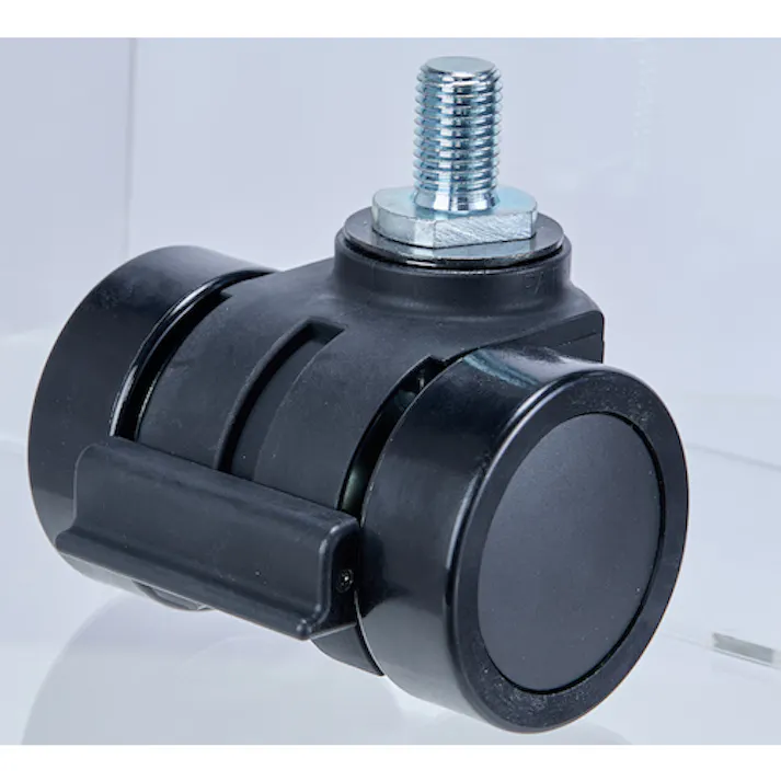 【CAINZ-DASH】トラスコ中山 ねじ込み式重荷重用低床型 双輪キャスターダブルベアリング ナイロン車66mm THCN66-B M16XP2.0【別送品】