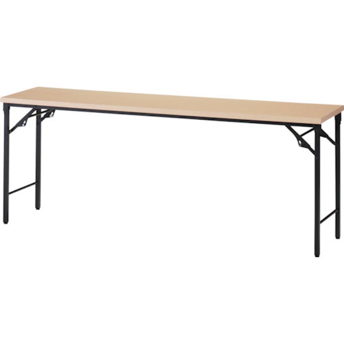 【CAINZ-DASH】トラスコ中山 折りたたみ会議テーブル　１５００Ｘ４５０ＸＨ７００　棚板なし　ナチュラル TST-1545-C【別送品】