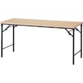 【CAINZ-DASH】トラスコ中山 折りたたみ会議テーブル　１５００Ｘ６００ＸＨ７００　棚板なし　ナチュラル TST-1560-C【別送品】