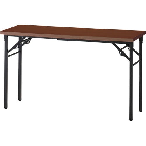 【カインズ】【CAINZ-DASH】折りたたみ会議テーブル　１５００Ｘ４５０ＸＨ７００　棚板なし　ウォールナット【別送品】