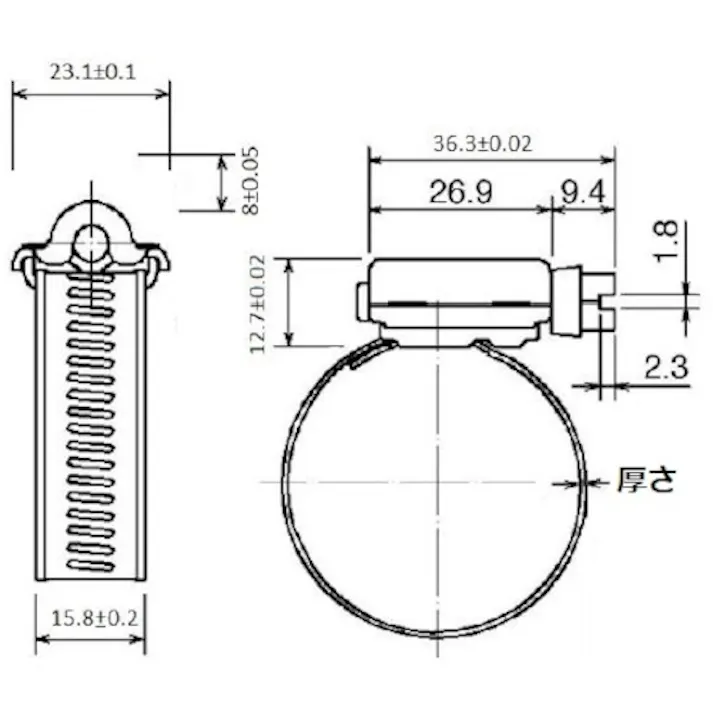 【CAINZ-DASH】トラスコ中山 ホースバンド15.8×Φ168mm TA16-168【別送品】