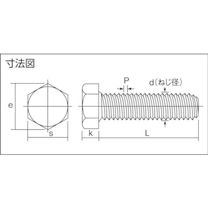 【CAINZ-DASH】トラスコ中山 六角ボルト　ユニクロ　インチねじ　Ｗ１／４×３２　５２本入 B022-11432【別送品】