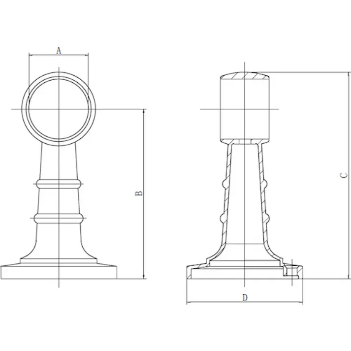 【CAINZ-DASH】トラスコ中山 クローム首長ブラケット Φ13 通 TCRBL-13T【別送品】