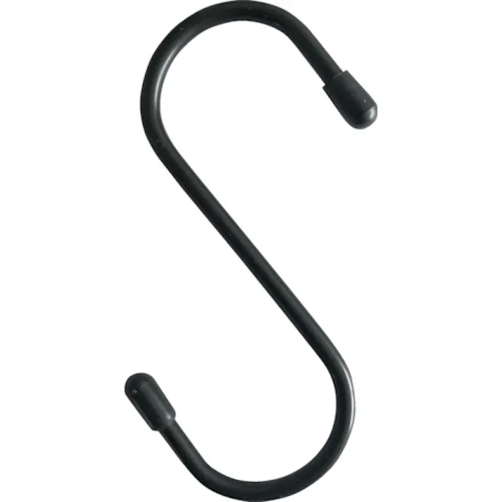 【CAINZ-DASH】トラスコ中山 スチールSフック 100mm 黒 TTSH100BK【別送品】
