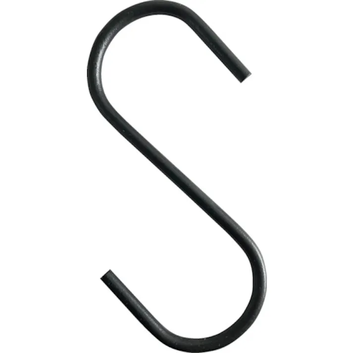 【CAINZ-DASH】トラスコ中山 Sフック スチール製 200mm 黒 TSTS5200BK【別送品】