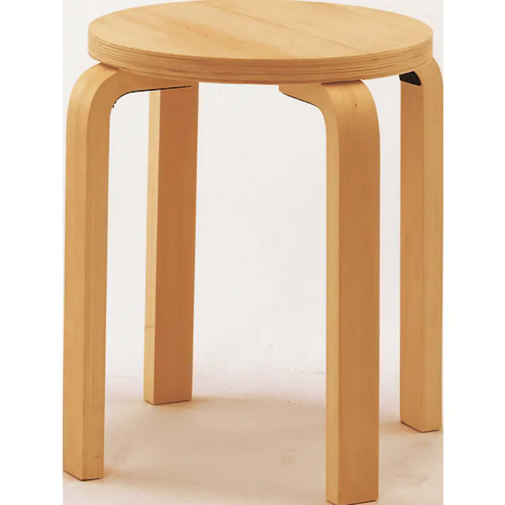 【CAINZ-DASH】トラスコ中山 木製丸椅子 340Φ ナチュラル TSHSC340-N【別送品】