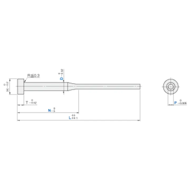 【CAINZ-DASH】トラスコ中山 精密段付エジェクタピン T-ESH1.5-150-0.8-70【別送品】