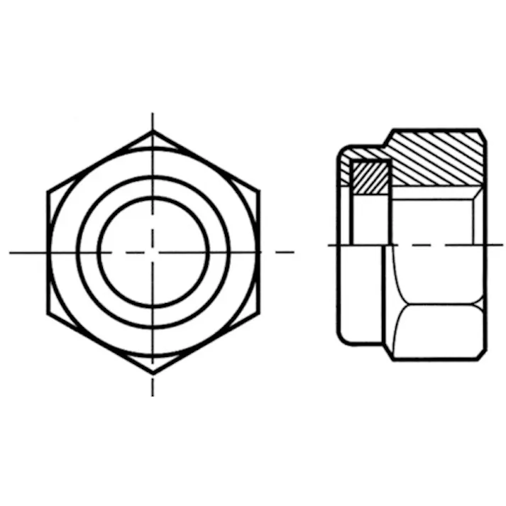 【CAINZ-DASH】トラスコ中山 ナイロンナット ユニクロ M16 8個入 1種(DIN982規格) B122-0016【別送品】