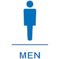 【CAINZ-DASH】トラスコ中山 ドアプレート　男性トイレ　裏面テープ付　４０Ｘ６０　厚み２ＭＭ TDP-DAN【別送品】
