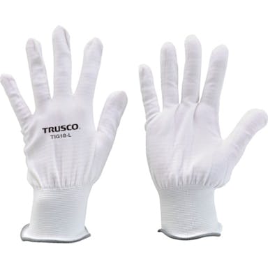 【CAINZ-DASH】トラスコ中山 超薄手　ノンコートインナー手袋　１８ゲージ　Ｌ TIG18-L【別送品】