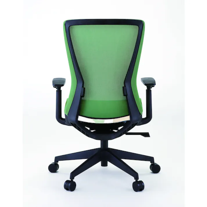 【CAINZ-DASH】トラスコ中山 ハイバックメッシュチェア 肘付 ブルー TMCC-B【別送品】