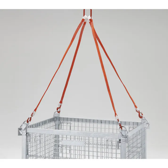 【CAINZ-DASH】トラスコ中山 4本吊ベルトスリングセット 25mm幅X1.5m 吊り角度60°時荷重1.72t(最大使用荷重2t) G25-4P15-1.72【別送品】