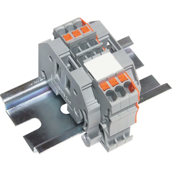 【CAINZ-DASH】トラスコ中山 スプリング式端子台2線式 3極 電線サイズ0.25~1.5 SPTB18A-2-3P【別送品】