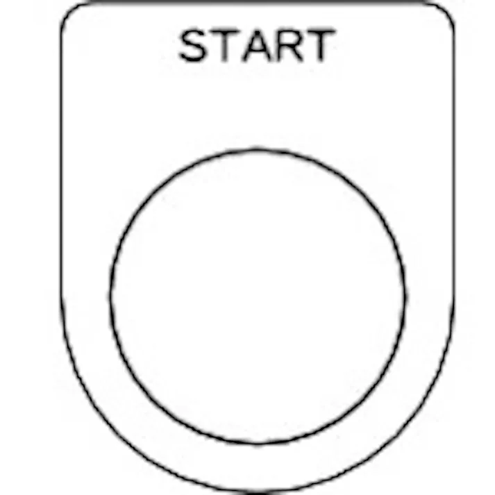 【CAINZ-DASH】トラスコ中山 スイッチ銘板 START 黒 φ30.5(5枚入り) P30-35-5P【別送品】