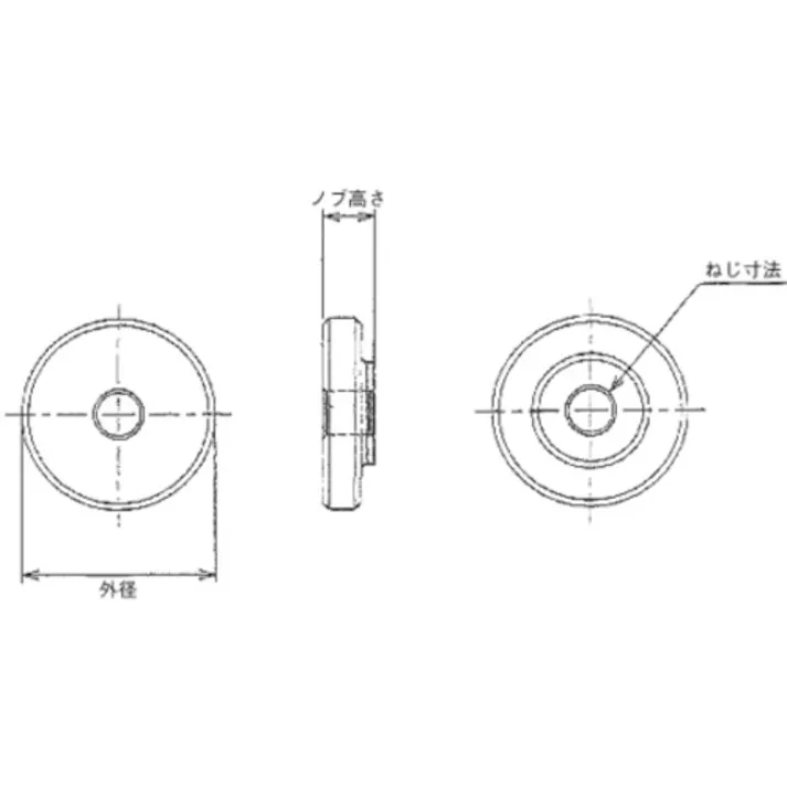 【CAINZ-DASH】トラスコ中山 ローレットノブ 平型 めねじ スチール製 外径16×ネジM3 TKKNF-M3【別送品】