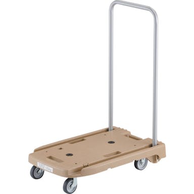【CAINZ-DASH】トラスコ中山 樹脂台車　こまわり君　省音Ｇ車輪　６００Ｘ３９０　ライトサンド【別送品】