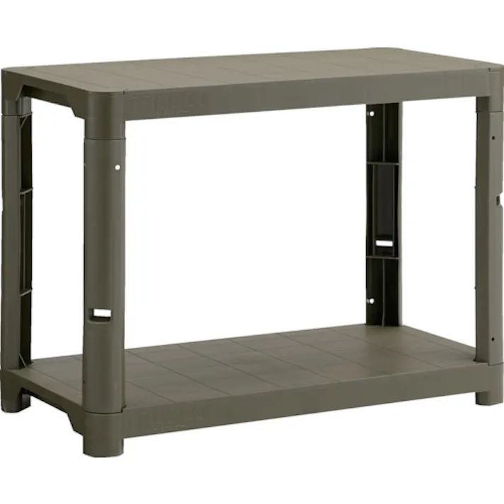 【CAINZ-DASH】トラスコ中山 プラ棚 高さ658-2段タイプ コーナーキャップ4個付 つや消しОD TPT-2342C-MOD【別送品】