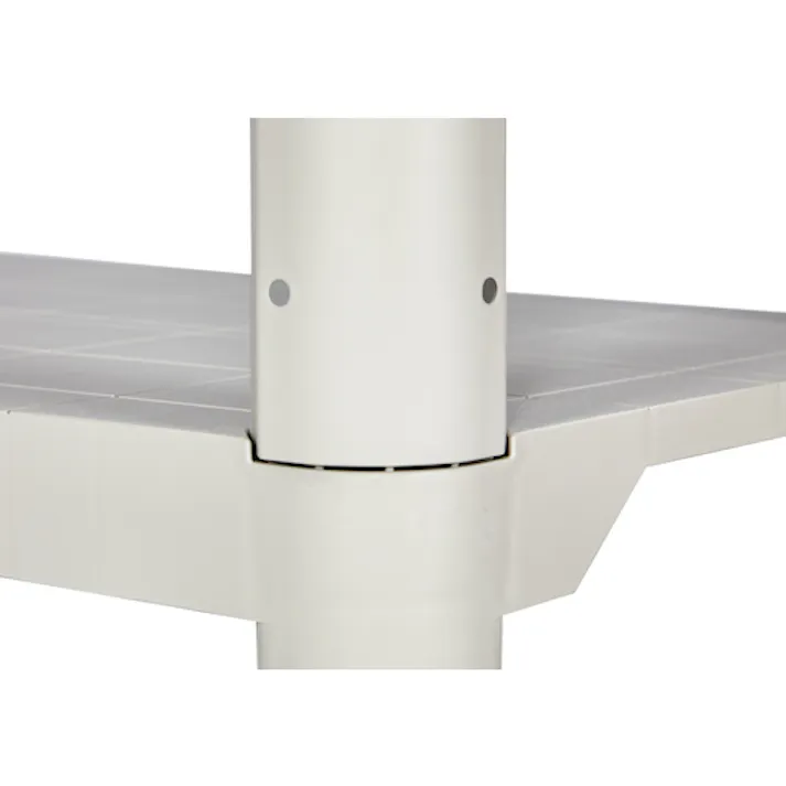 【CAINZ-DASH】トラスコ中山 プラ棚 高さ1800-4段タイプ コーナーキャップ4個付 ライトサンド TPT-6344C-LS【別送品】