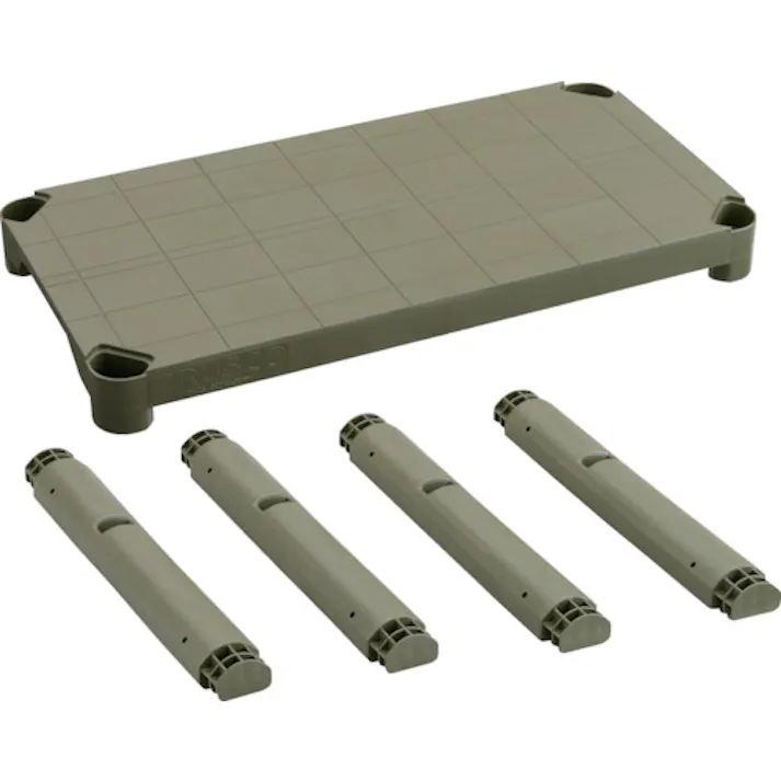 【CAINZ-DASH】トラスコ中山 プラ棚用 棚板セット 棚板間隔高さ515mm用脚4本付 つや消しОD TPT-344S-MOD【別送品】